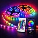 RGB LED Strip Lights with Remote & App Control (Multi Color Room Decoration Light)