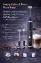Portable USB Rechargeable Electric Milk Frother & Coffee Mixer with Multiple Heads (Mini Hand Blender)