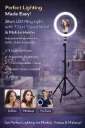 26cm LED Ring Light with 7 Feet Tripod Stand & Mobile Holder (Adjustable Brightness for Selfie, Video & Makeup)