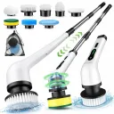 Electric Spin Scrubber with Extendable Handle & Multiple Brush Heads (Cordless Cleaning Brush for Bathroom & Kitchen)