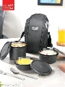3 Layer Stainless Steel Lunch Box Set with Carry Bag (Leakproof, Microwave Safe, Portable Tiffin Box)